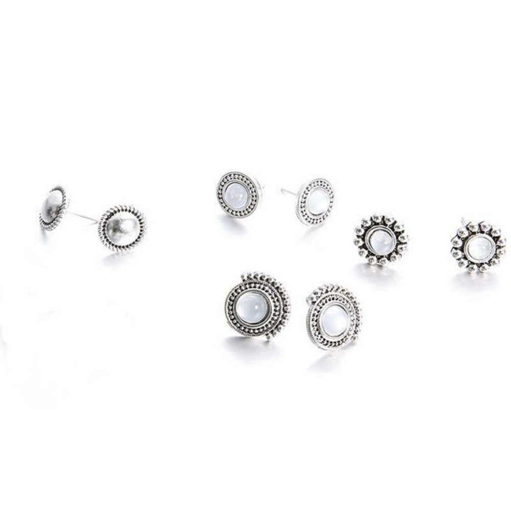 Silvertone BOHO Studs Set